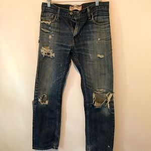 Levi’s 514 Men’s Jeans. Pretty Thrashed.